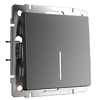 Выключатель сенсорный с подсветкой без рамки Werkel 1-кл. графит матовый картинка